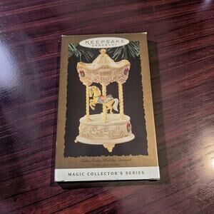 1995 Hallmark Keepsake Ornament Tobin Fraley Holiday Carousel Lighted